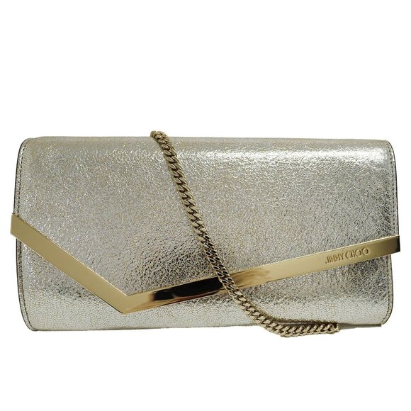 JIMMY CHOO Gold Shoulder Bag - Picture 1 of 12